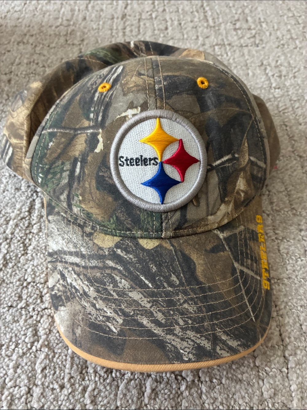 Pittsburgh Steelers Camo Baseball Cap - Multicolor Logo